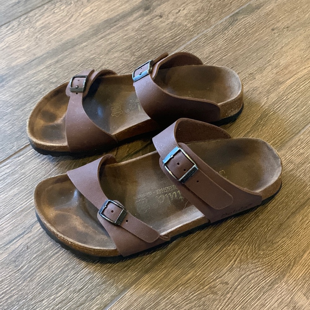 Birkenstock Betula Brown Leather Sandals / Womens Size 6 37